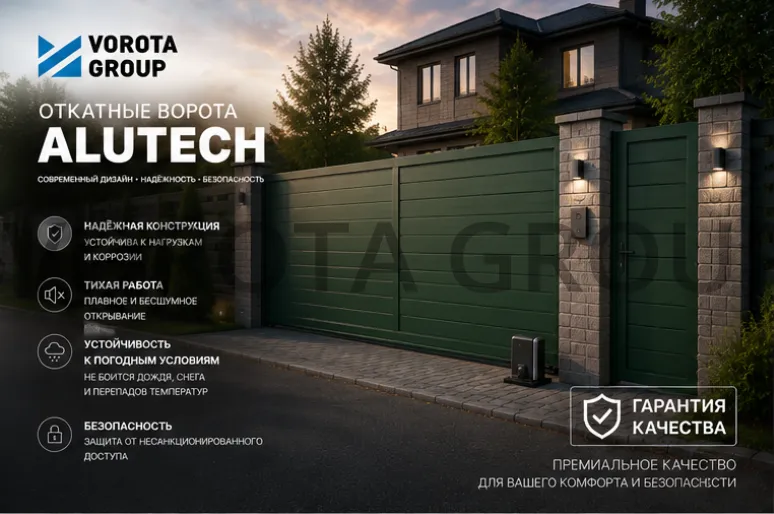Откатные ворота Alutech Prestige (выс. х  шир.) 1210*4125