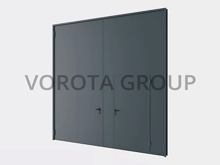 Металлические гаражные ворота Alutech цвета графит 2700x2700
